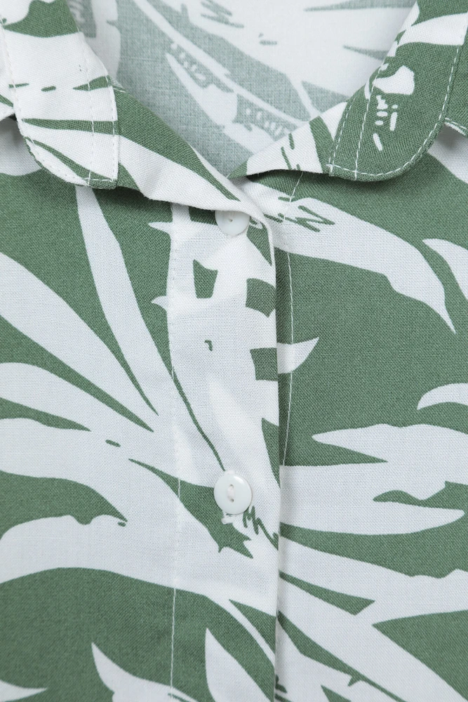 Porto Womens Woven Button-Through Shirt Dress