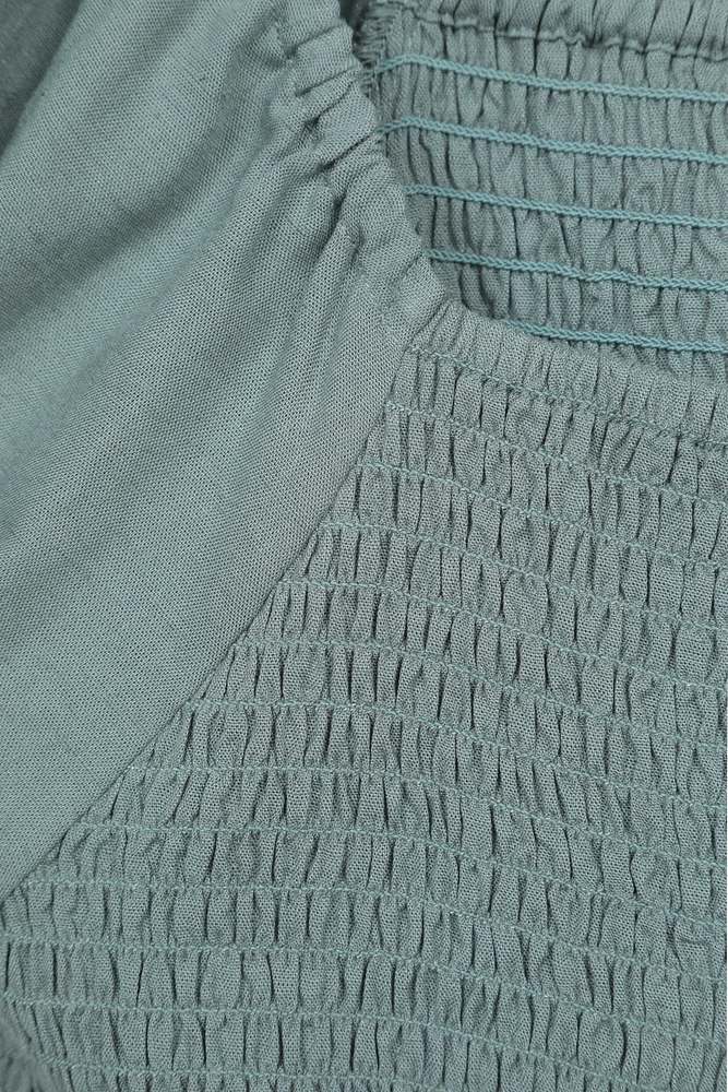 Cadiz Womens Full Sleeve Shirred Dress