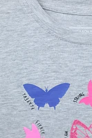 Glitter Butterfly Kids Tee
