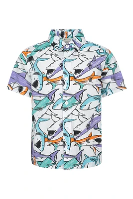 Printed Kids Woven Short Sleeve Shirt