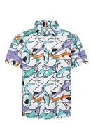 Printed Kids Woven Short Sleeve Shirt