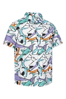 Printed Kids Woven Short Sleeve Shirt