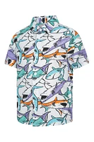 Printed Kids Woven Short Sleeve Shirt