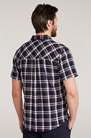 Trace Mens Flannel Short Sleeve Shirt