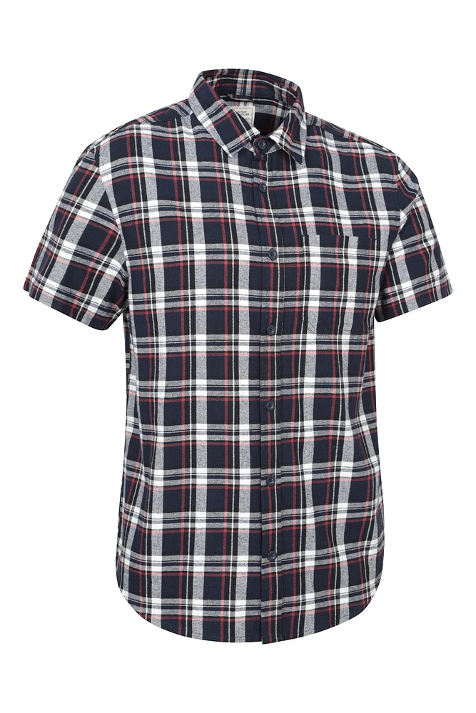 Trace Mens Flannel Short Sleeve Shirt