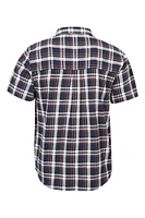 Trace Mens Flannel Short Sleeve Shirt