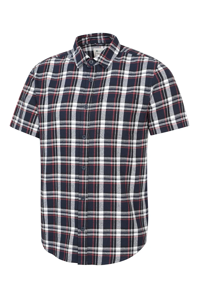 Trace Mens Flannel Short Sleeve Shirt
