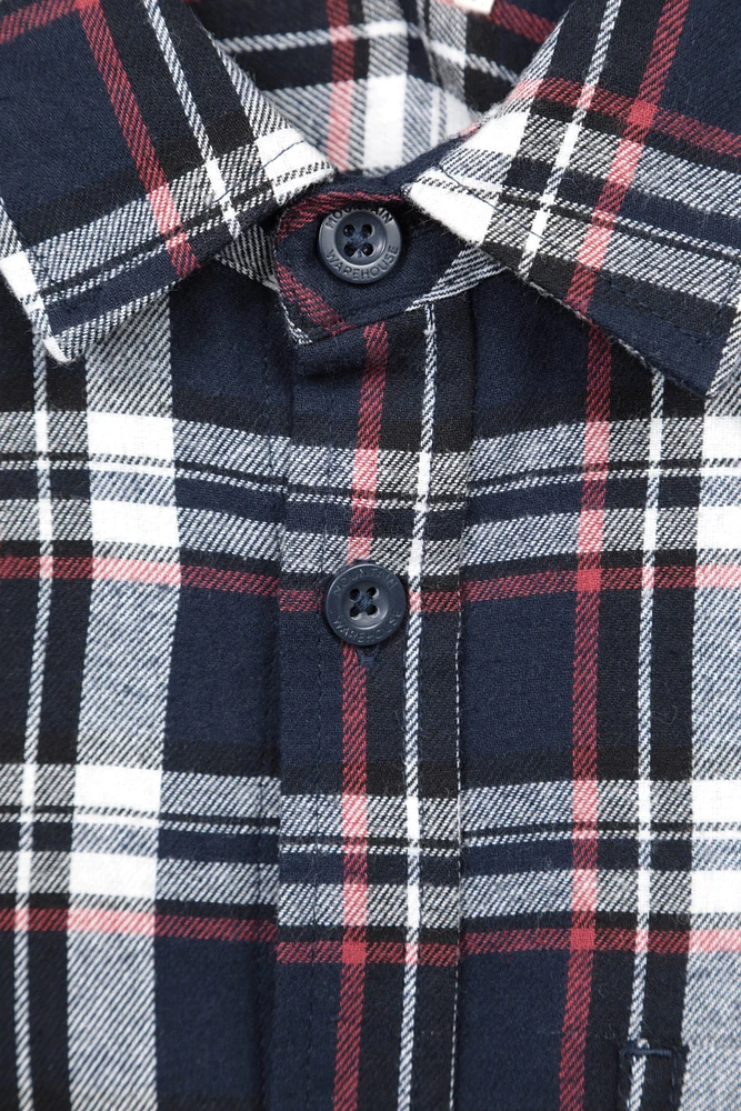 Trace Mens Flannel Short Sleeve Shirt