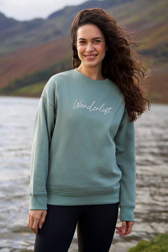 Printed Womens Relaxed Fit Sweatshirt