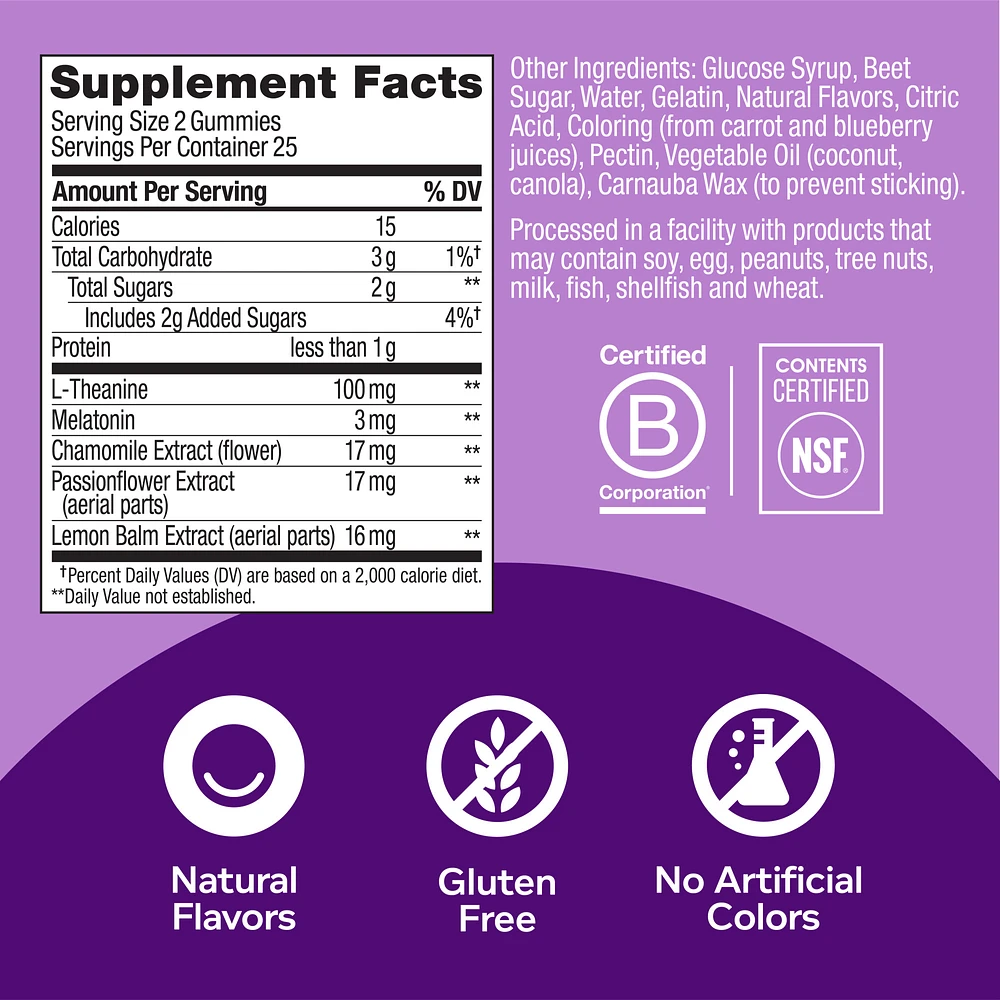 OLLY Sleep Blackberry Zen Gummies