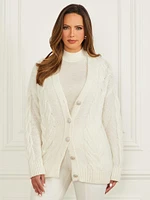 Ginny Cable-Knit Sweater Cardigan