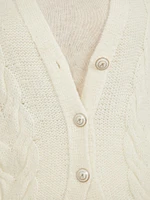 Ginny Cable-Knit Sweater Cardigan