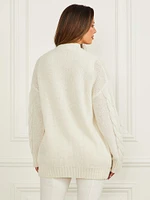 Ginny Cable-Knit Sweater Cardigan