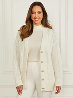 Ginny Cable-Knit Sweater Cardigan
