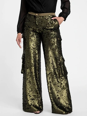 Kaia Sequin Cargo Pants
