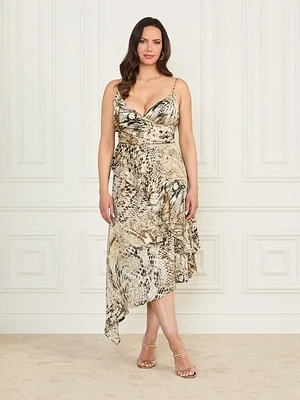 Eco Giselle Printed Asymmetrical Dress