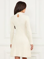 Candice Lace-Trim Sweater Dress