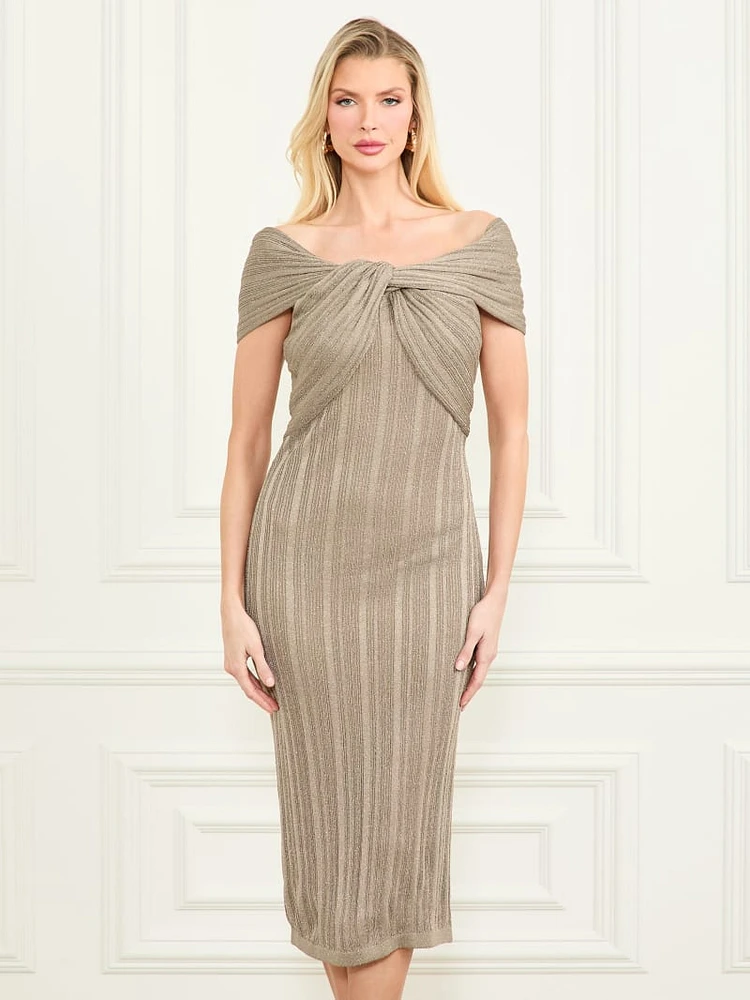 Gia Twisted Lurex Dress
