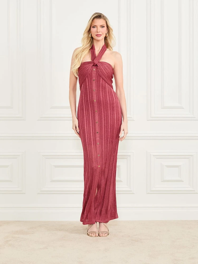 Gia Halter Lurex Dress