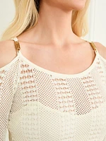 Emma Cold-Shoulder Sweater Top