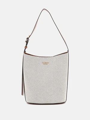 Nicolette Canvas Large Bucket Bag