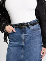 Dakota Rhinestone Skinny Belt