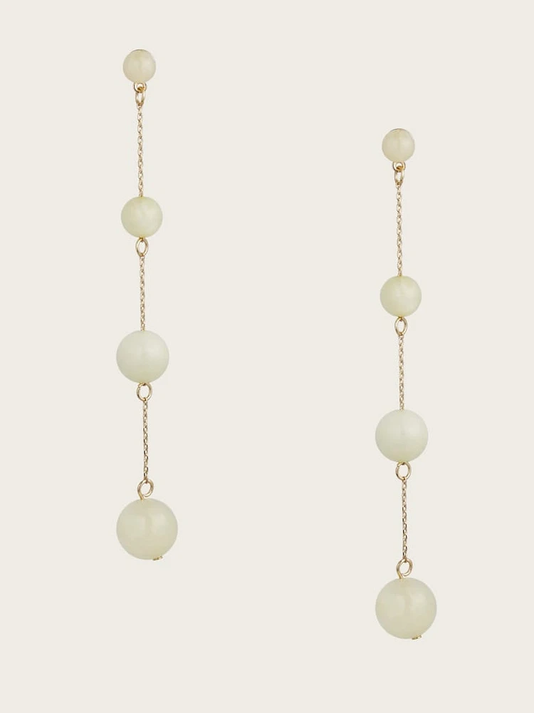 Gold-Tone Bead Earring