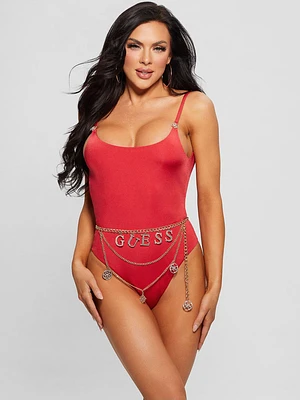 Belted One-Piece Swimsuit