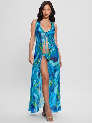 Silk-Blend Swim Cover-Up
