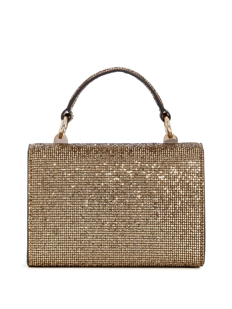 Zalina Mini Glitter Top-Handle Bag