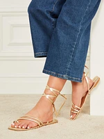Sarah Metallic Flat Sandal