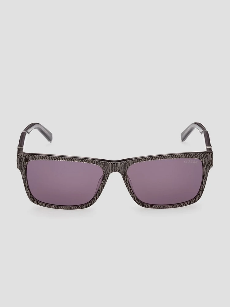 Myles Plastic Square G Cube Sunglasses