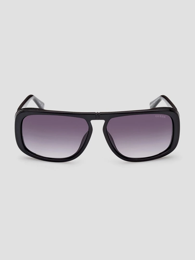 Quincy Plastic Aviator Sunglasses