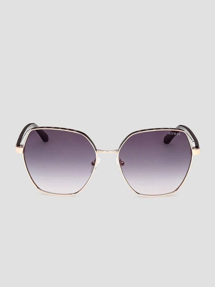 Geometric Metal Sunglasses