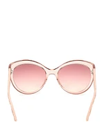 Juliette Butterfly Plastic Sunglasses