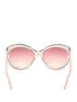 Juliette Butterfly Plastic Sunglasses