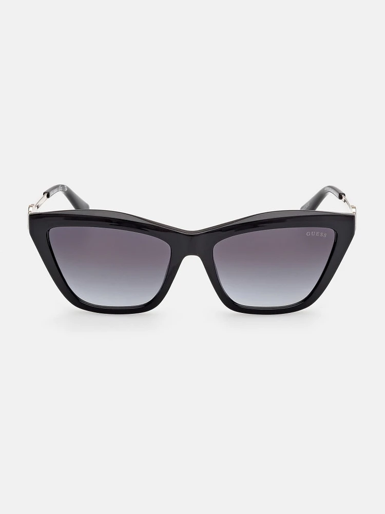 Cat-Eye Signature Plastic Sunglasses