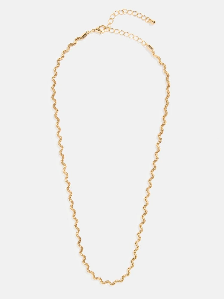 Wavy Gold-Tone Chain Necklace