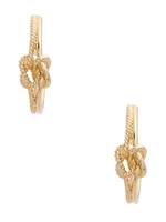 Knot Post Hoop Earrings