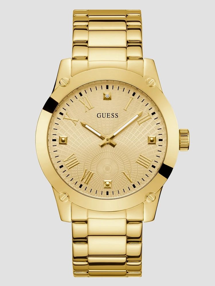 Crescent Diamond Analog Watch