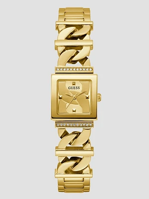 Gold-Tone Chain-Link Analog Watch