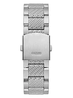 Silver-Tone and Gray Textured Multifunction Watch