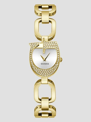 Gold-Tone Crystal Analog Watch