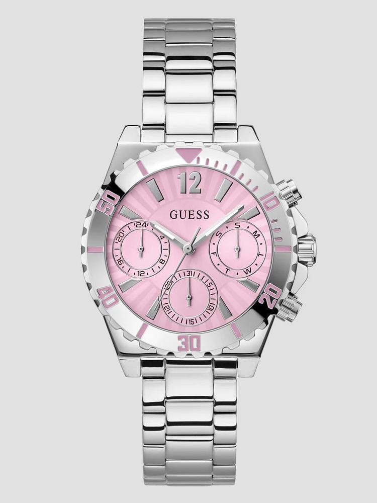 Silver-Tone Multifunction Watch