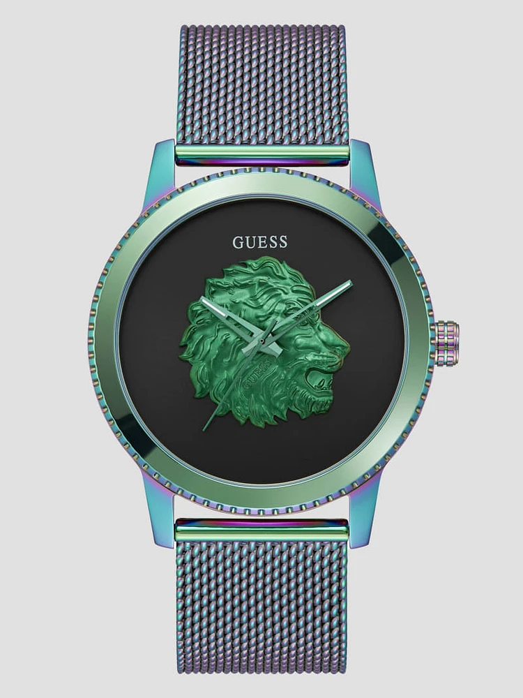 Iridescent Lion Analog Watch