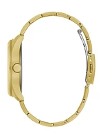 Textured Gold-Tone Multifunction Watch