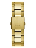 Textured Gold-Tone Multifunction Watch
