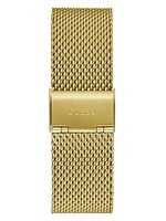 Gold-Tone Mesh Analog Watch