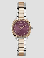 Two-Tone Purple Analog Watch