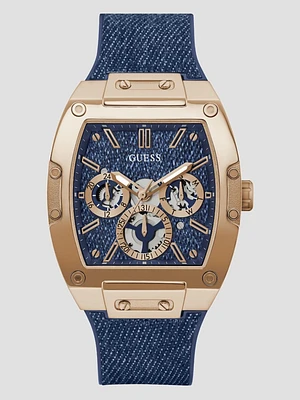 Rose Gold-Tone Silicon Multifunction Watch